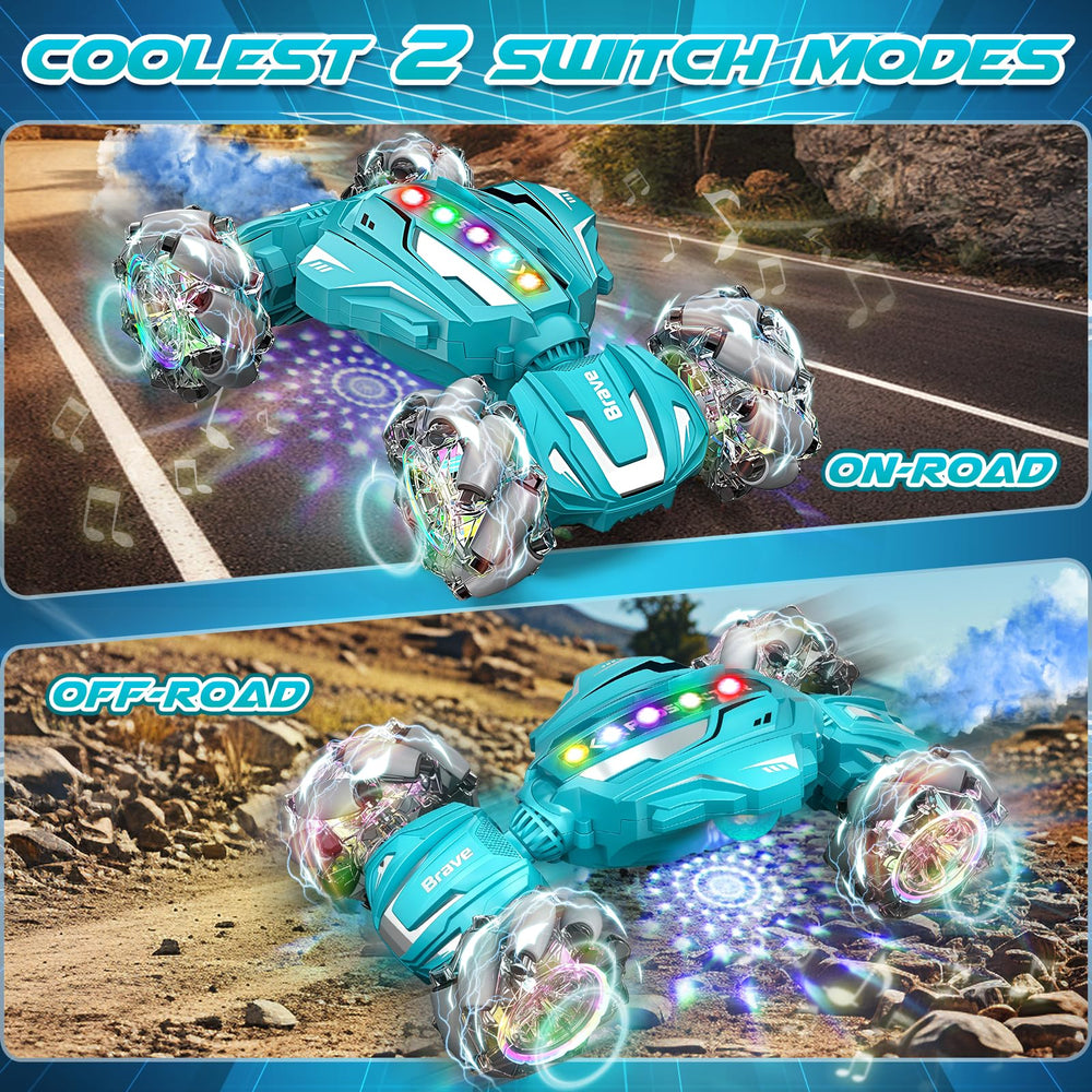 Hodurgyi gesture-sensing RC stunt car side drift for dynamic, fast-paced racing.