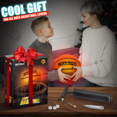 Hodurgyi glow basketball gift box includes spare power sources and tools
