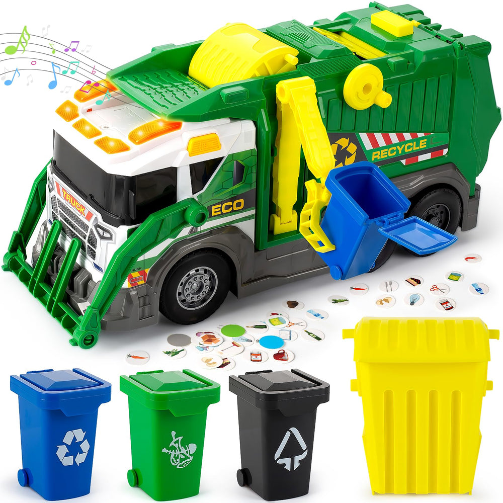 Hodurgyi large garbage truck toy front view, sturdy design for imaginative play.