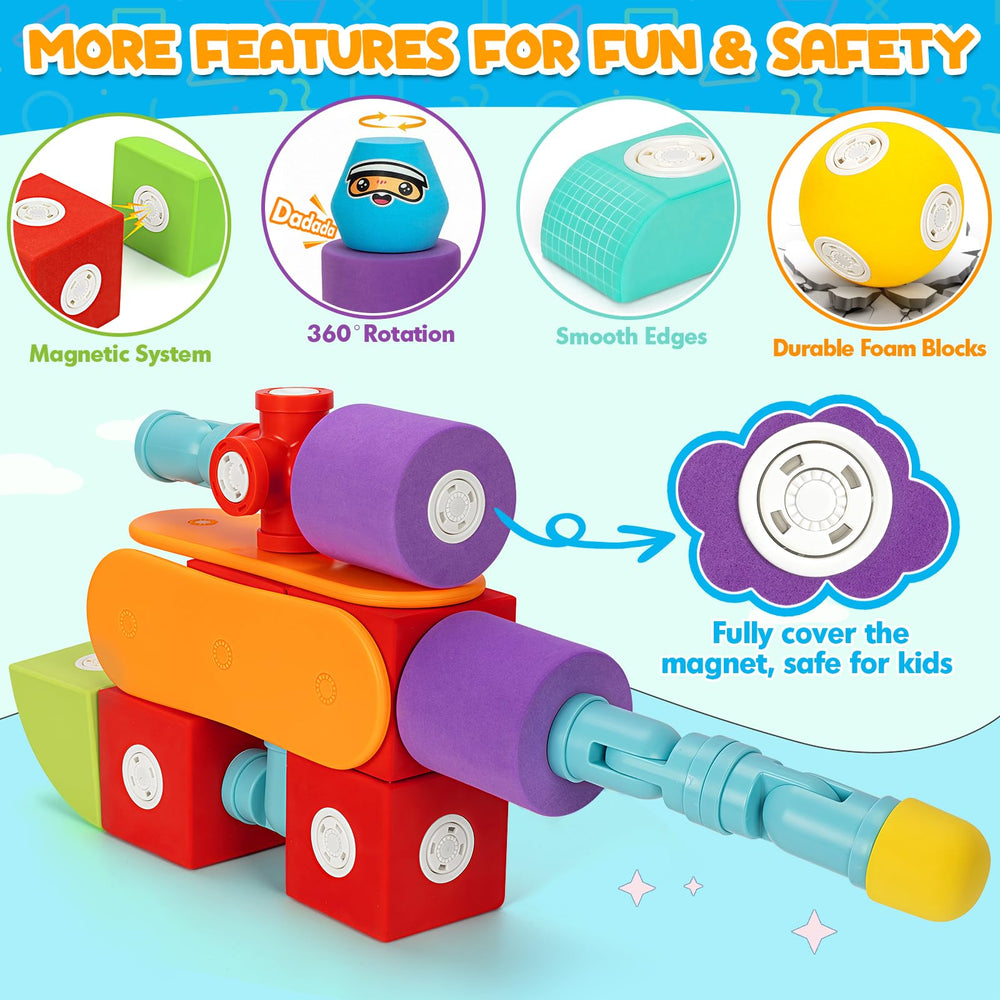 Water-friendly foam blocks for bath play with Hodurgyi.