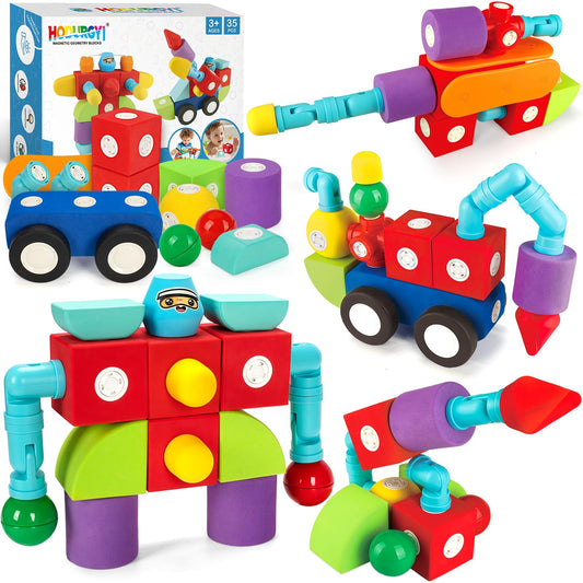Hodurgyi magnetic foam blocks in a premium gift box for birthdays.