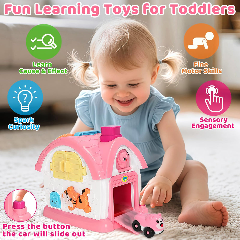 Hodurgyi learning house with alphabet buttons supports early literacy through interactive play.