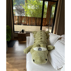 Hofun4U green alligator plush pillow available in multiple colors.