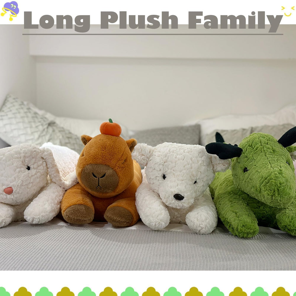 Persimmon-colored Hofun4U capybara plush detail as bedtime companion.