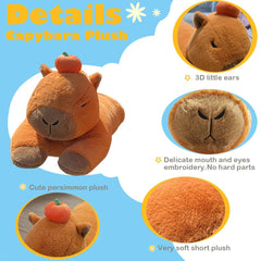 Hofun4U Capybara Plush Pillow in 35-inch size ideal for kids.