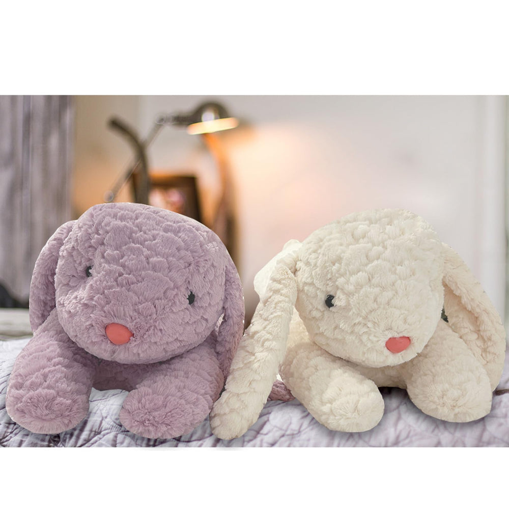 Hofun4U Rabbit Plush Pillow child hugging it, perfect for nap time and play.