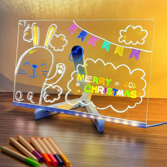 Hogitpe LED Note Board with Colors front view showing vibrant glow for classroom use