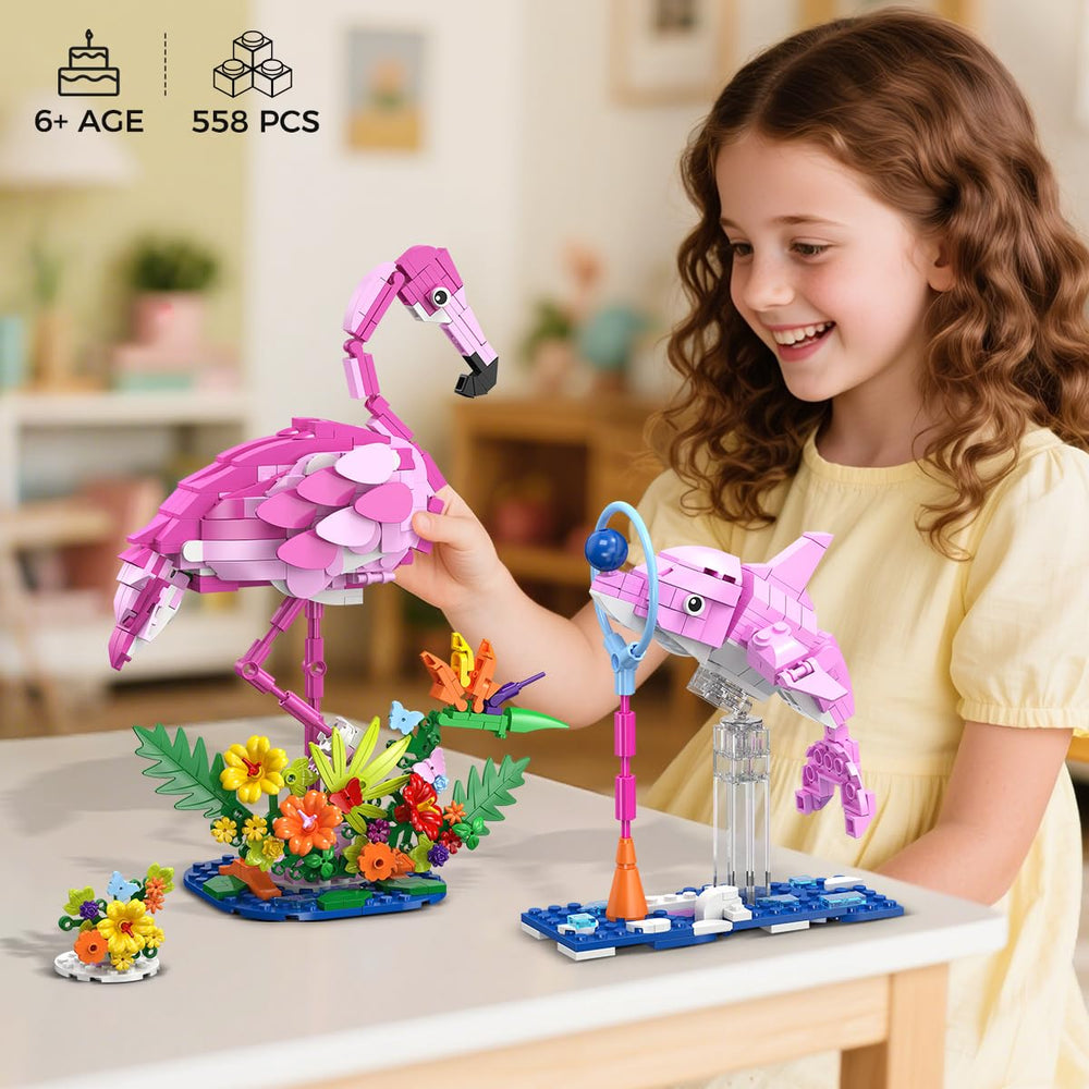 HOGOKIDS pink bunny figure with movable ears and head for interactive storytelling