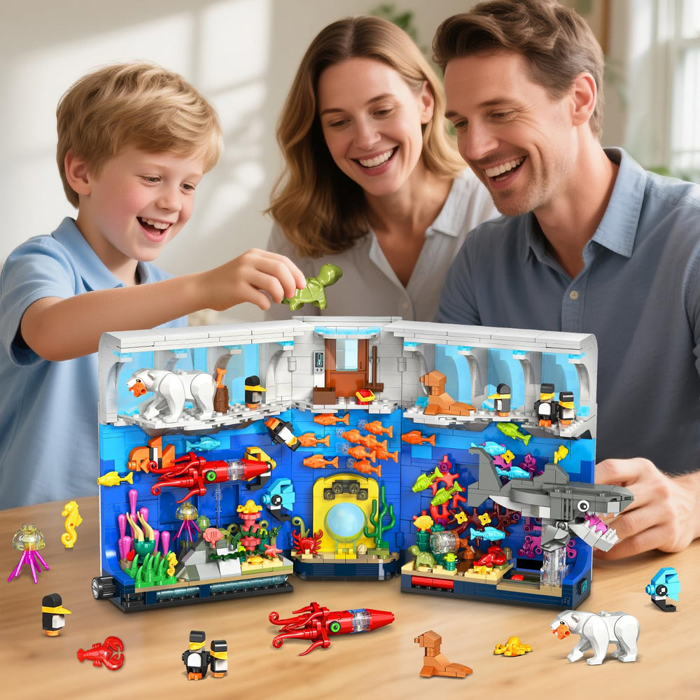 HOGOKIDS shark and coral reef centerpiece boosts room ambiance.