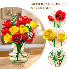 HOGOKIDS artificial blooms with varied heights for dynamic arrangements.