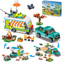 HOGOKIDS city camper van LED light glows warmly for cozy night play.