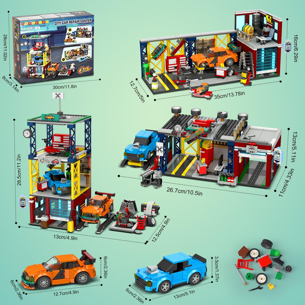 HOGOKIDS City Car Garage custom cars spur personalized race fantasies.