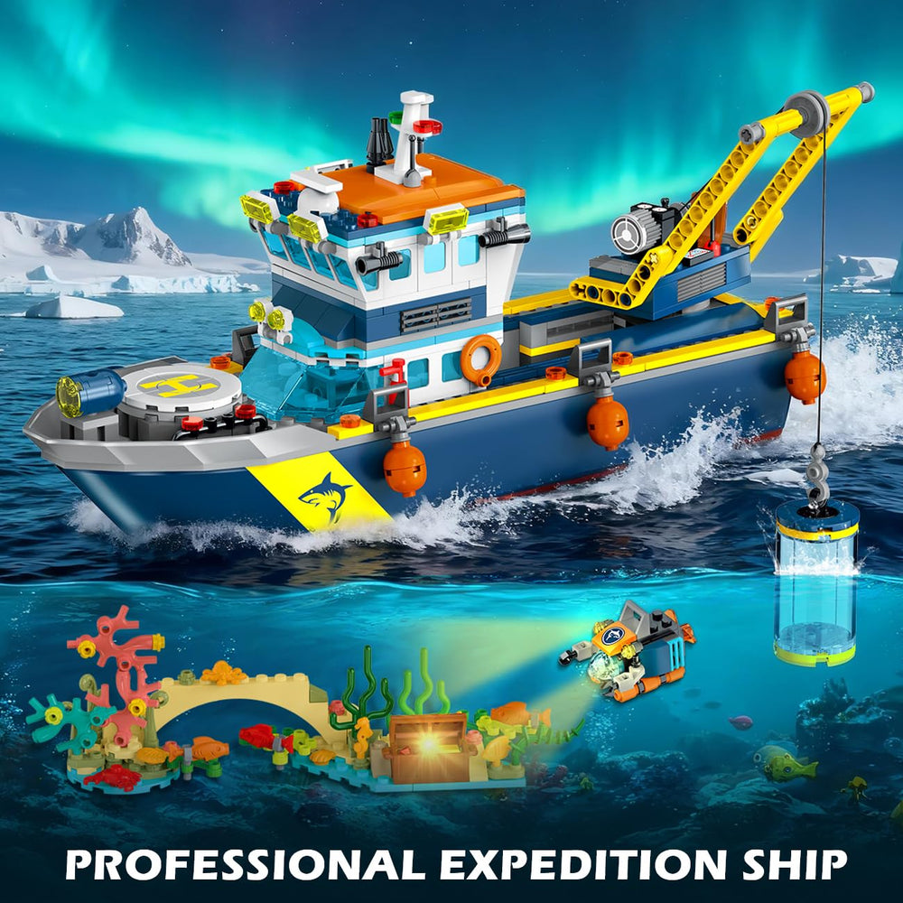 HOGOKIDS City Floatable Boat ocean-floor treasure clues fuel treasure hunts.