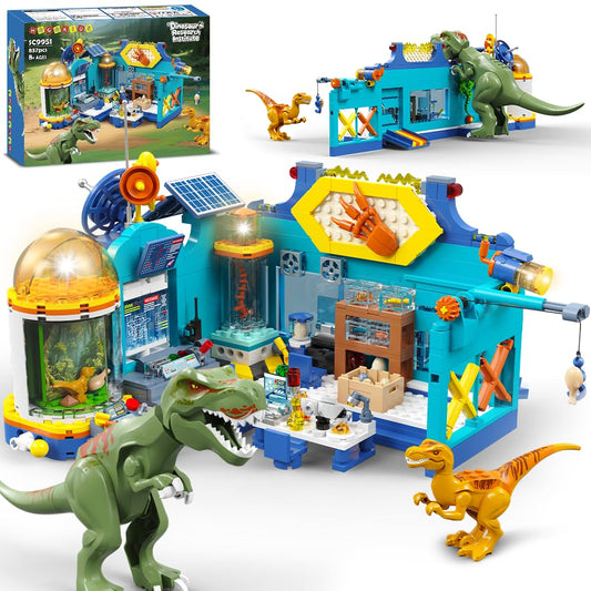 HOGOKIDS Dinosaur Research Institute light setup enhances immersive play and science imagination.