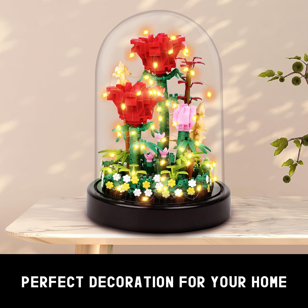 HOGOKIDS Eternal rose display provides timeless decor for home or office.