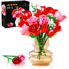 HOGOKIDS pink rose bouquet with lights for cozy home decor.