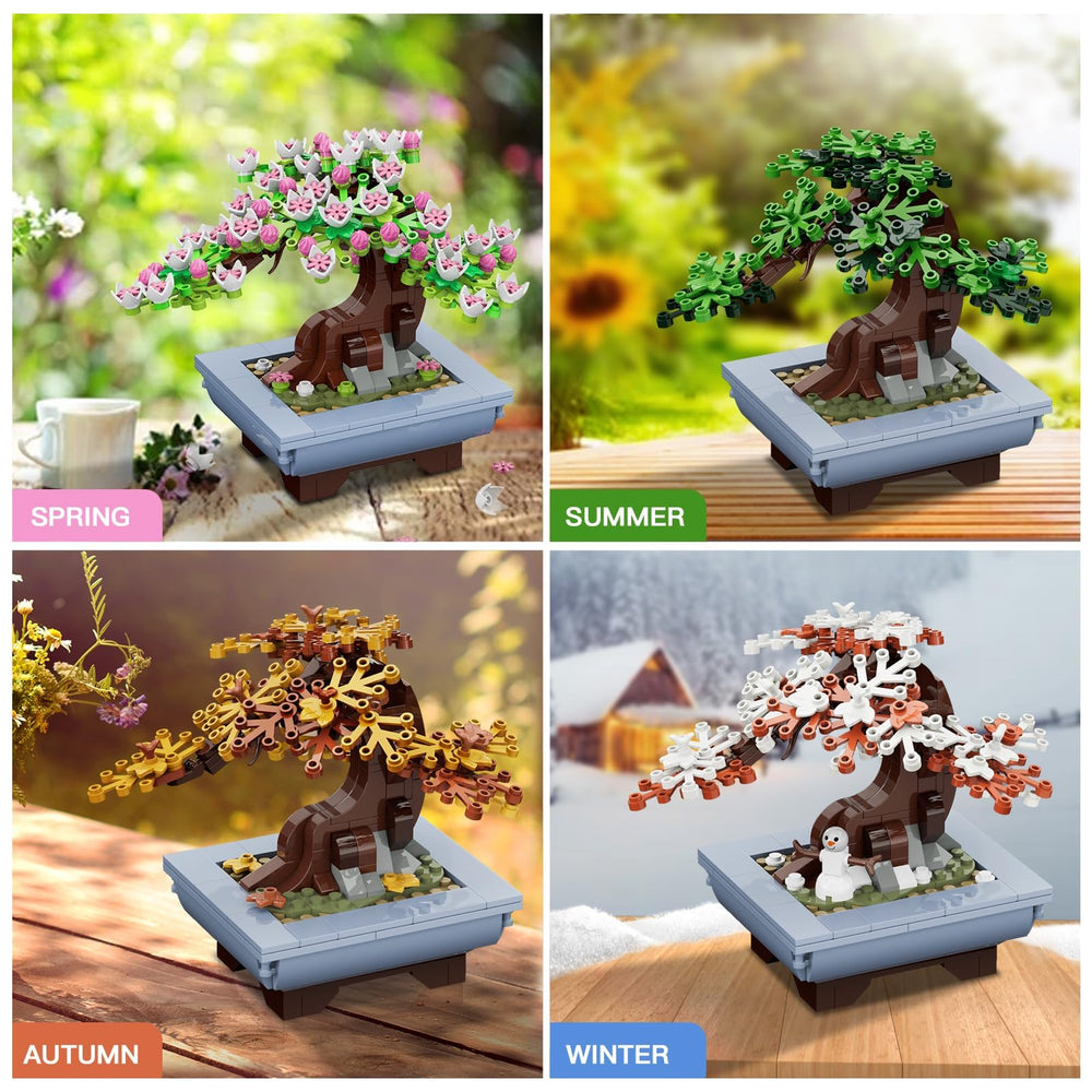 HOGOKIDS four-season leaves kit—pink blossoms and green foliage for versatile framing