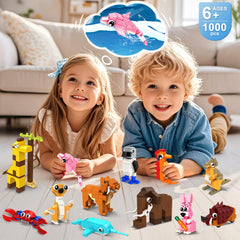 HOGOKIDS giraffe figure-building block inspires tall stacking and storytelling.