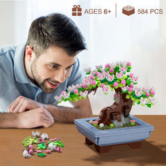 HOGOKIDS home-office bonsai display adds calming focal point