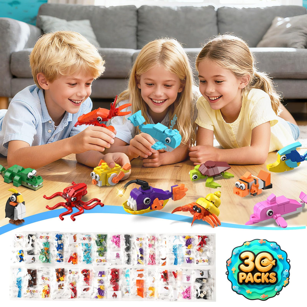HOGOKIDS marine animal dolphin-building-block: colorful, hands-on activity for pretend play.