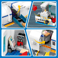 HOGOKIDS mobile stairway connects aircraft doors for engaging boarding scenes.
