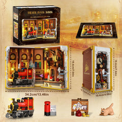 HOGOKIDS nineteen-centimeter miniature scene ideal for bookshelf depth.