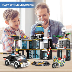 HOGOKIDS police helicopter on roof promotes dynamic play and storytelling.