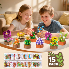 HOGOKIDS premium ABS blocks provide lifelike botanical texture.
