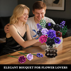 HOGOKIDS purple-black rose detail highlights the petals and structure