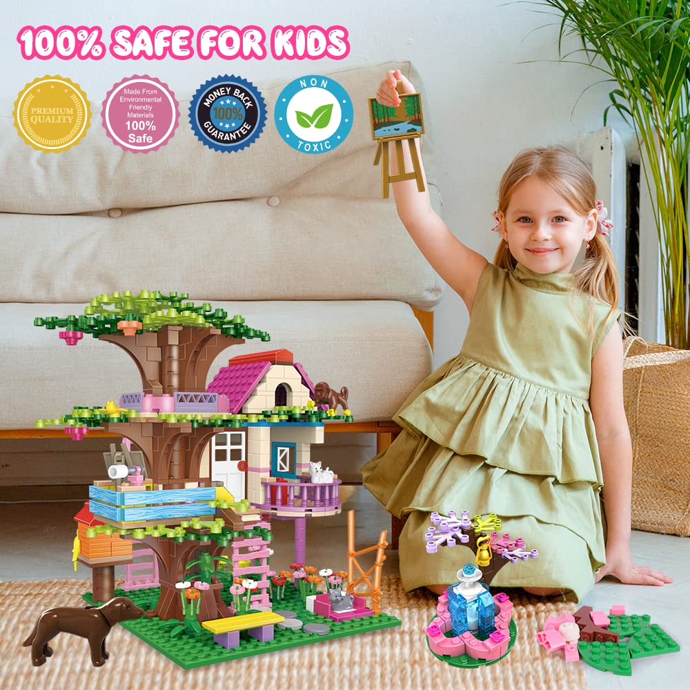 HOGOKIDS Tree House balcony with telescope inspires storytelling and pretend exploration