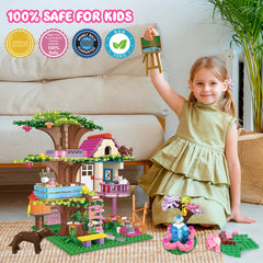 HOGOKIDS Tree House balcony with telescope inspires storytelling and pretend exploration