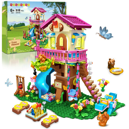 HOGOKIDS tree house LED bedroom lighting creates cozy play spaces.