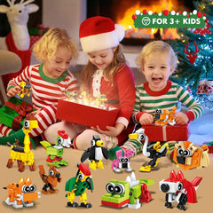 HOGOKIDS Valentines animals building pack 02 — 25 bricks per pack for creative construction