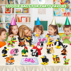 HOGOKIDS Valentines animals building pack 05 — vivid colors and friendly eyes spark storytelling