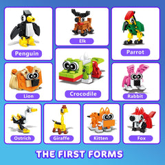 HOGOKIDS Valentines animals building pack 07 — ideal party favors for classrooms and birthdays