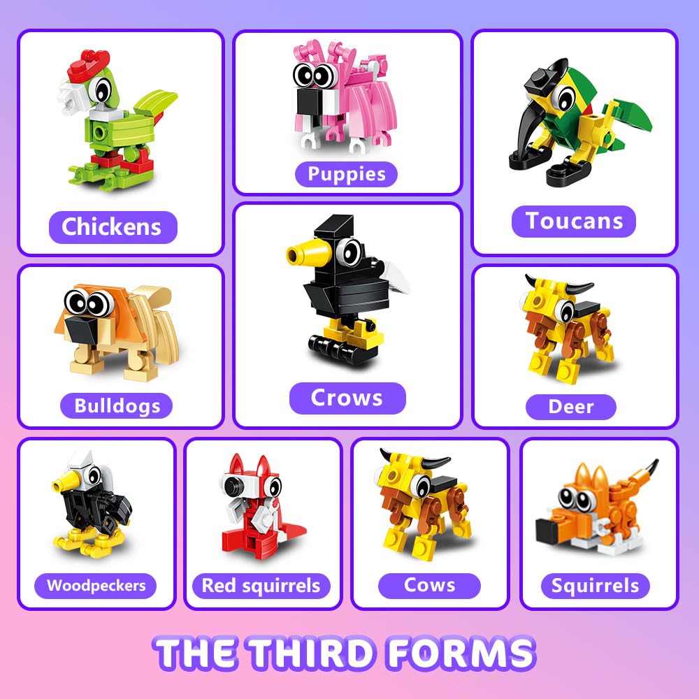 HOGOKIDS Valentines animals building pack 09 — perfect stocking stuffers for holidays and gifts