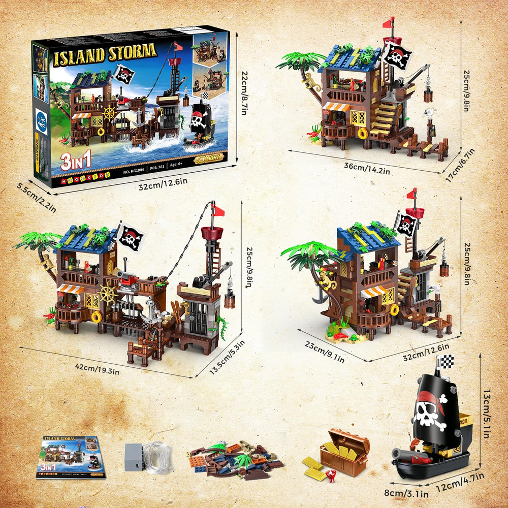 HOGOKIDS weapons depot and prison cells enhance pirate adventure scenarios