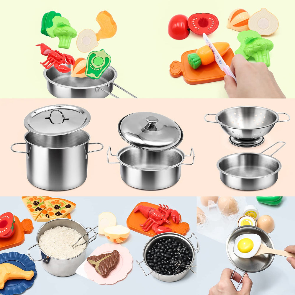 Hohosunlar kids in a kitchen play scene with imaginative meal setup