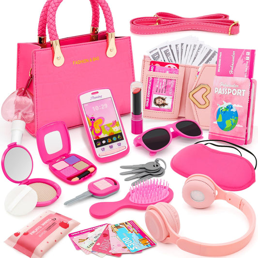 Hohosunlar little girl purse with soft leather for imaginative play