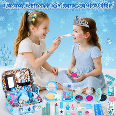 Hohosunlar portable cosmetic bag with mirror for on-the-go pretend makeup sessions