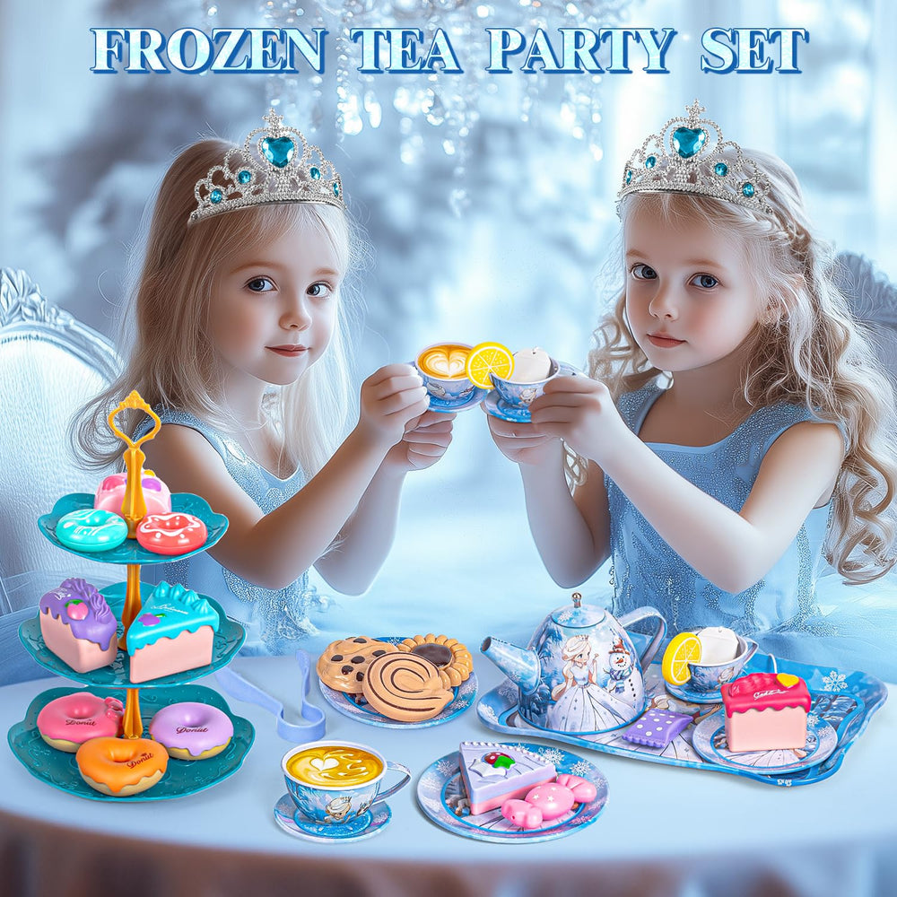 Hohosunlar tin plates and saucers for durable pretend meals