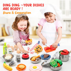 Hohosunlar toy knife and cutting board support safe role-play cooking