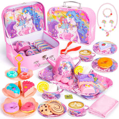 Hohosunlar Unicorn Tea Party Set teapot for imaginative pretend play with friends.