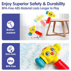 HOLA hammer toy uses durable ABS for rugged toddler use