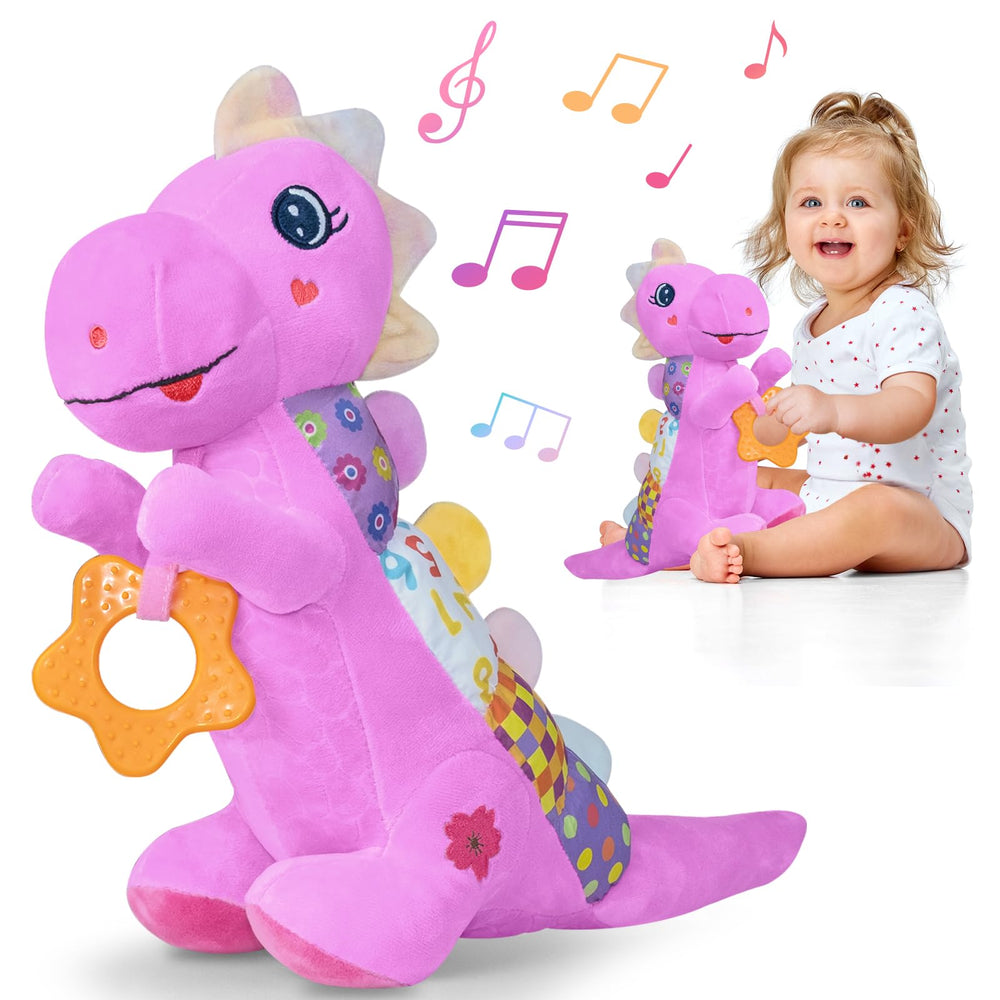 Holaxander Baby Dino plush head with music IC for calming tunes.