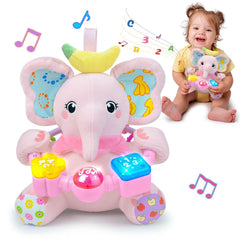 Holaxander baby elephant toy with light-up music to engage little ones during playtime.