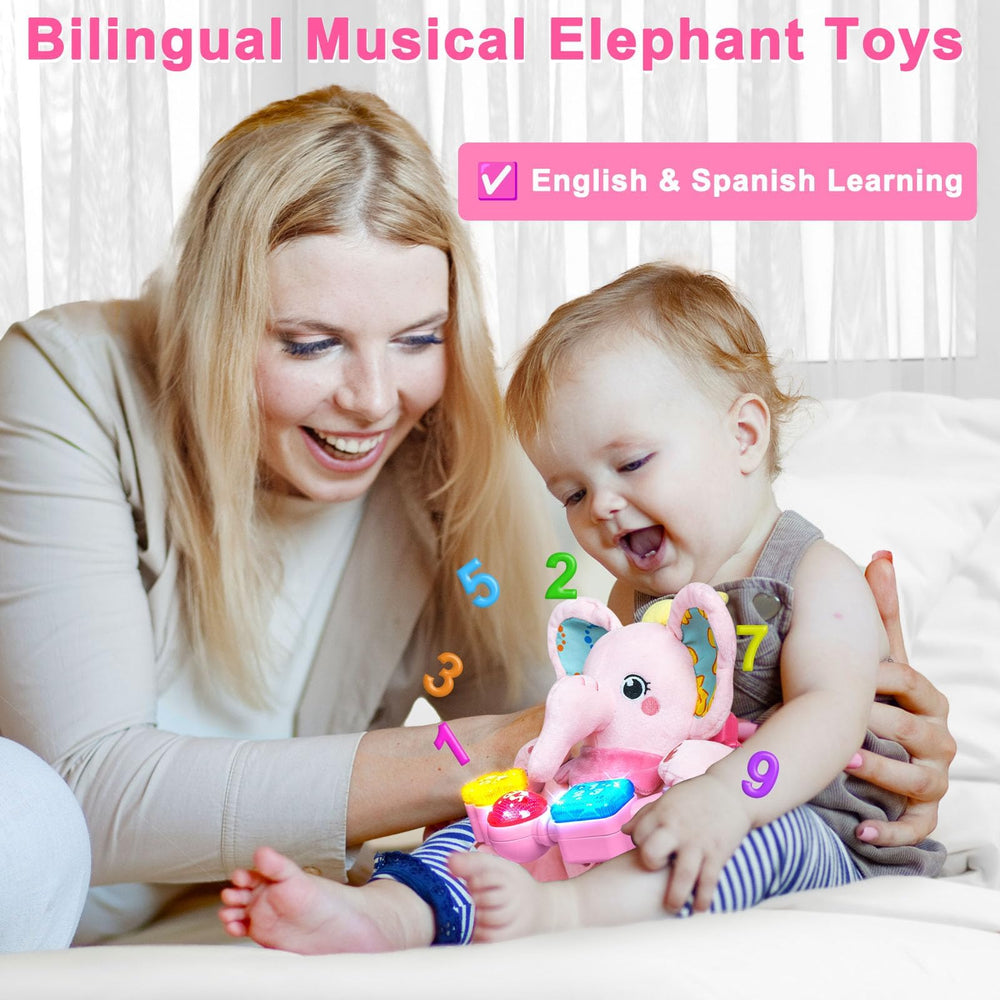 Holaxander elephant toy has a detachable teether for soothing relief on the go.