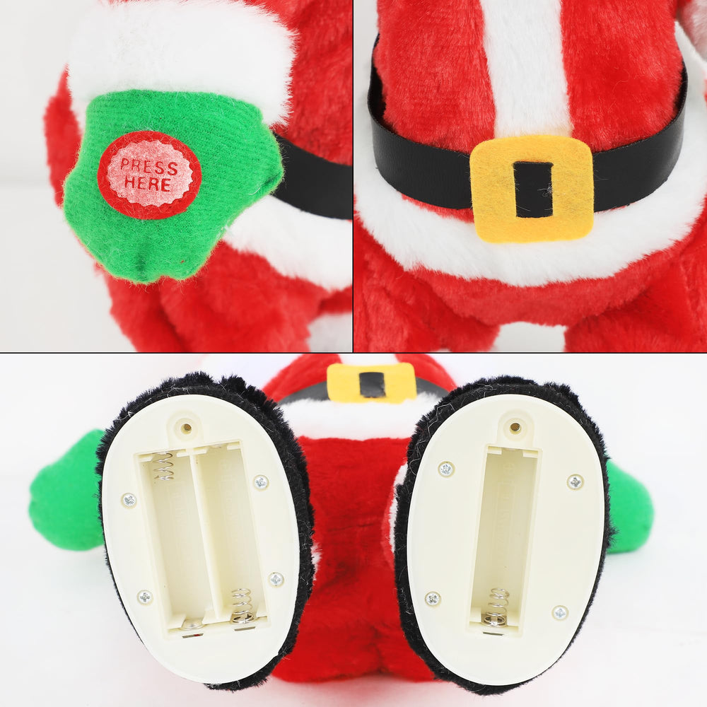 Holiberty festive tabletop Santa enhances Christmas displays with cheerful motion.