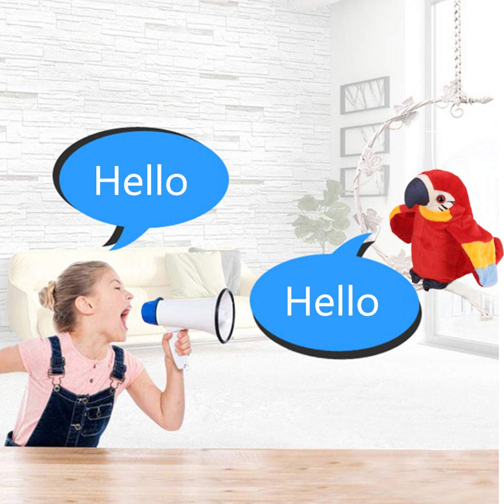 Holiberty Talking Macaw Parrot Plush soft fabric and durable stitching