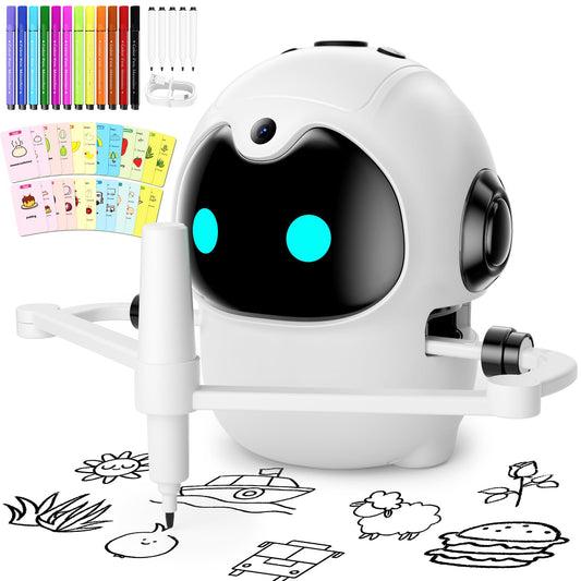 HOLIBIBE drawing robot cards collection sparks independent exploration with themed prompts.